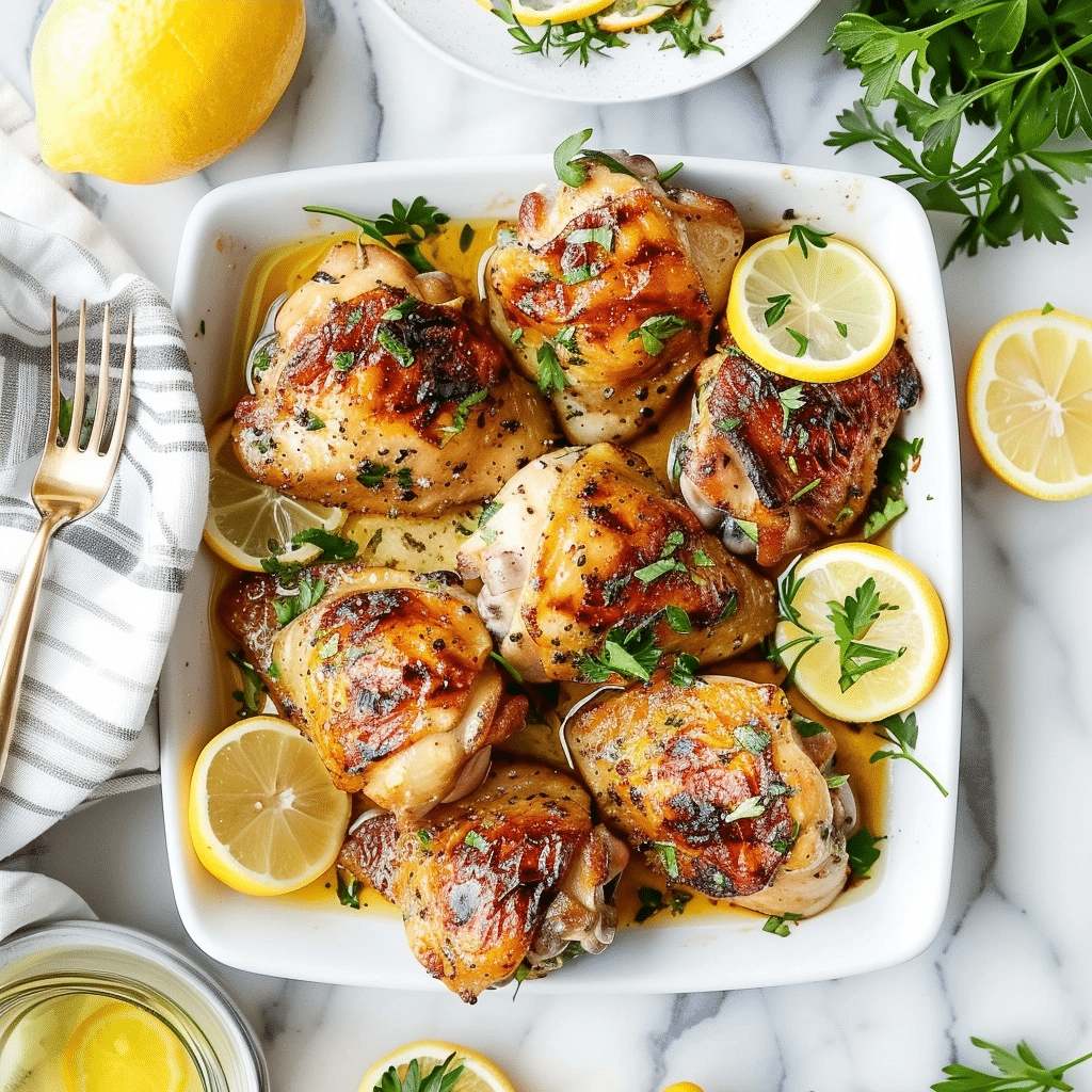 Lemon Garlic Chicken Thighs Recipe