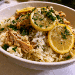 Slow Cooker Lemon Herb Chicken and Rice