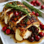 Cranberry brie stuffed chicken