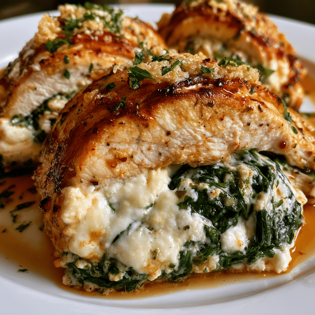 Spinach Stuffed Chicken Breasts