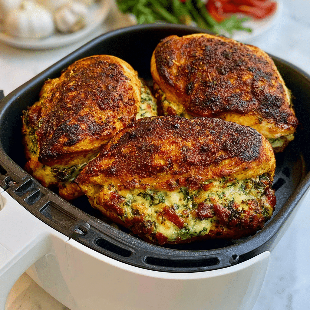 Air Fryer Stuffed Chicken Breasts