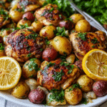 One Pan Lemon Balsamic Chicken and Potatoes