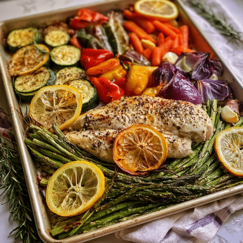 Sheet Pan Lemon Herb Chicken and Veggies