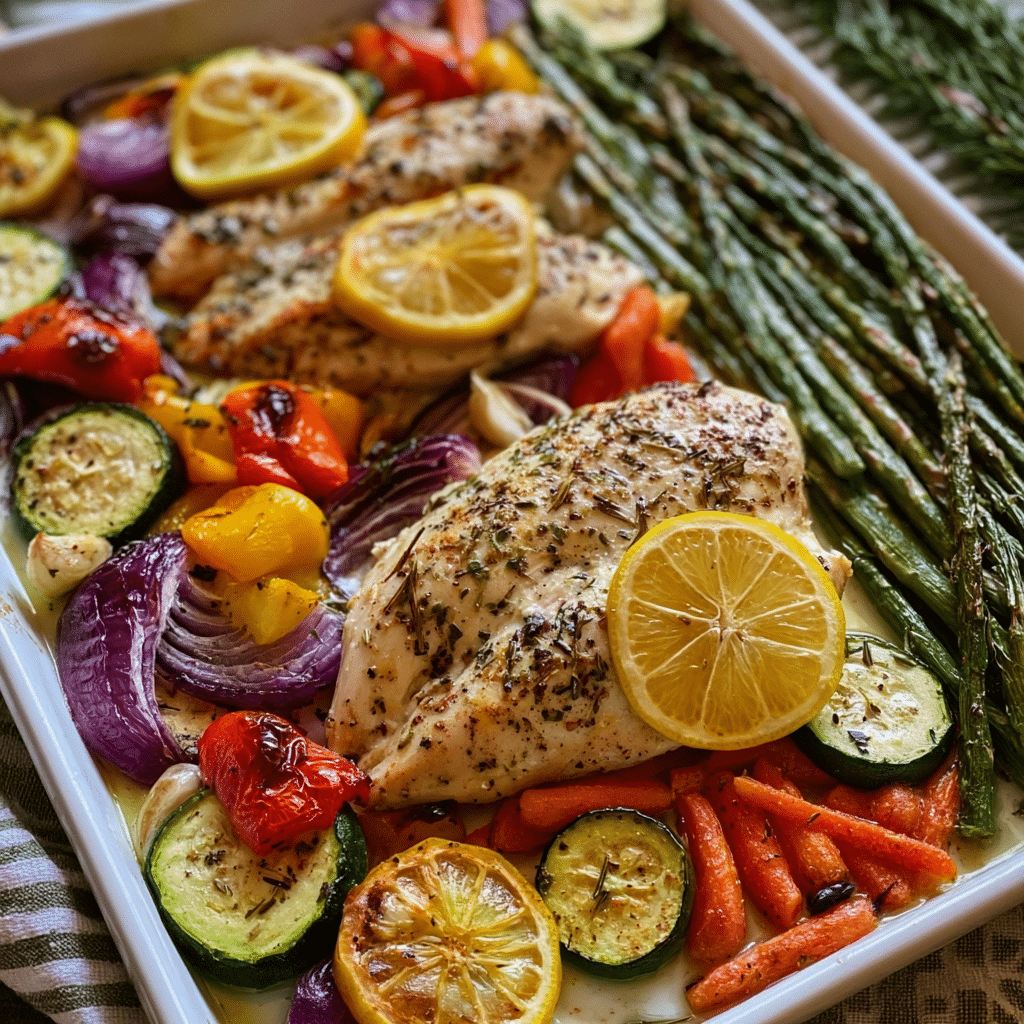 Sheet Pan Lemon Herb Chicken and Veggies